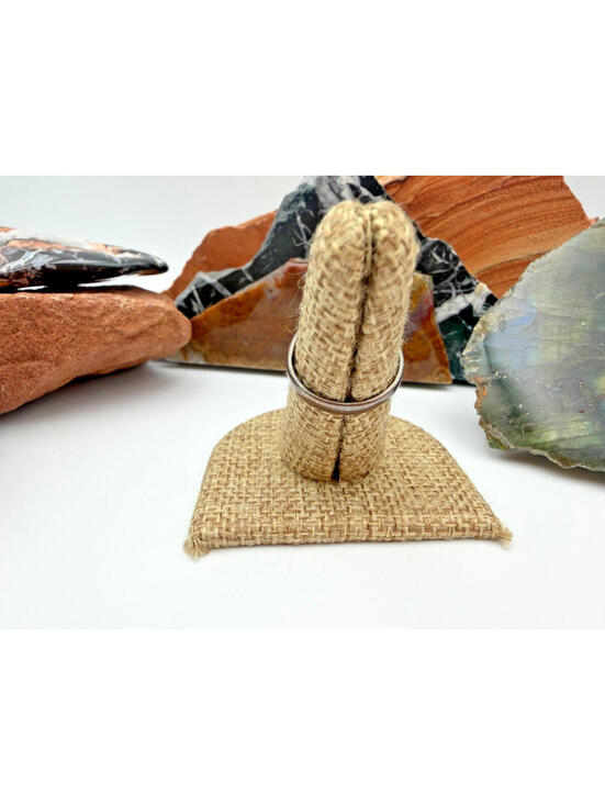 Vintage Navajo Native American Turquoise Stone Sterling Silver Old Pawn Ring - Picture 2 of 9